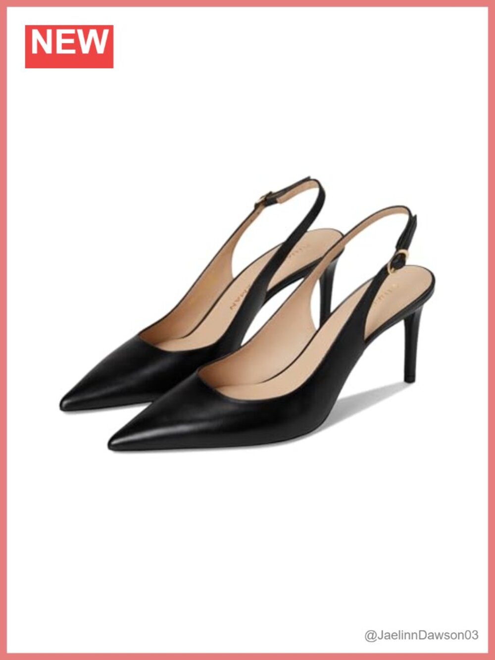 Pointed Toe Stiletto Slip On Pumps Leather